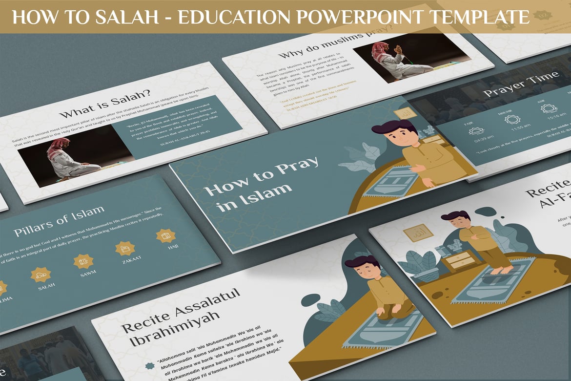 Template Powerpoint Cara Melaksanakan Shalat yang Menarik dan Informatif
