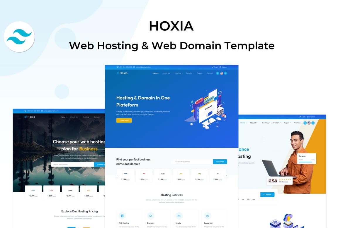 Hoxia - Template Website Hosting dan Domain yang Responsif dan Kuat