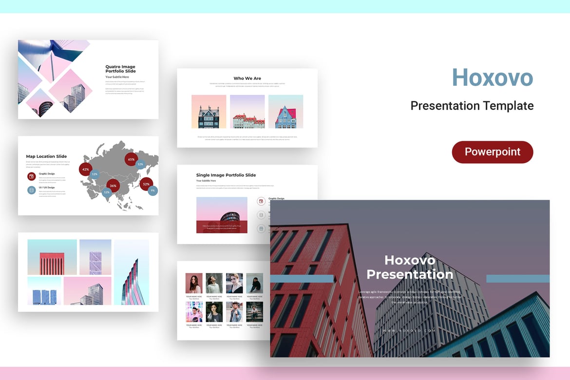 Template PowerPoint Hoxovo yang Profesional dan Menarik