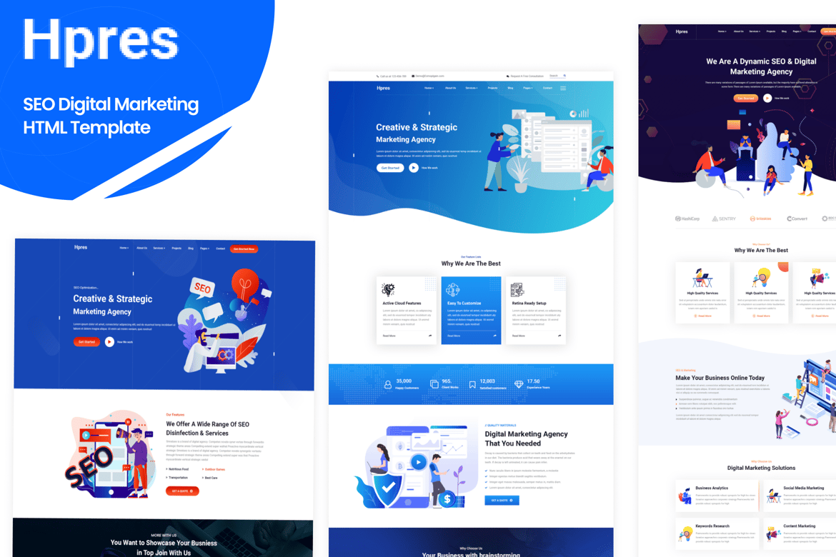 Template Website Hpres-SEO untuk Digital Marketing yang Modern