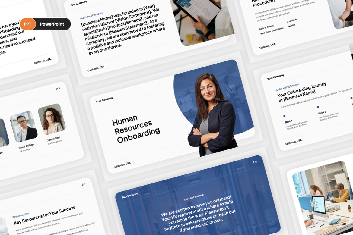 Template Presentasi Onboarding HR yang Profesional dan Menarik