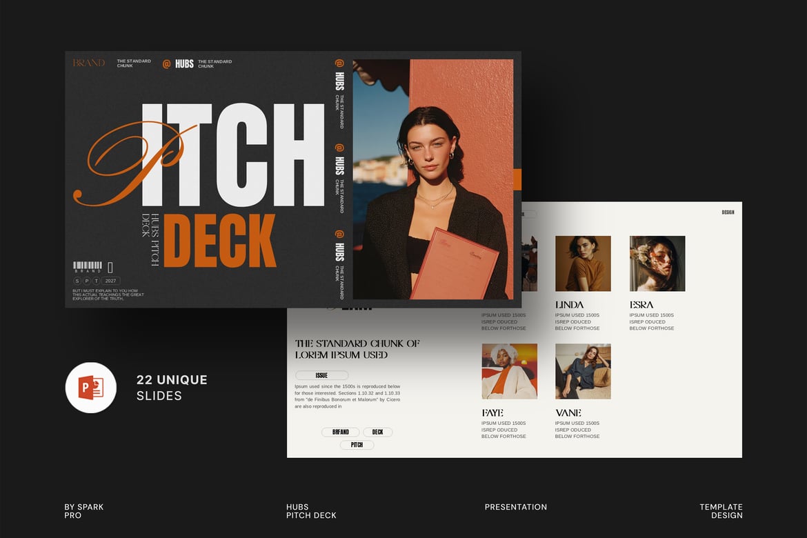 Template Presentasi PowerPoint Hubs untuk Pitch Deck yang Menarik