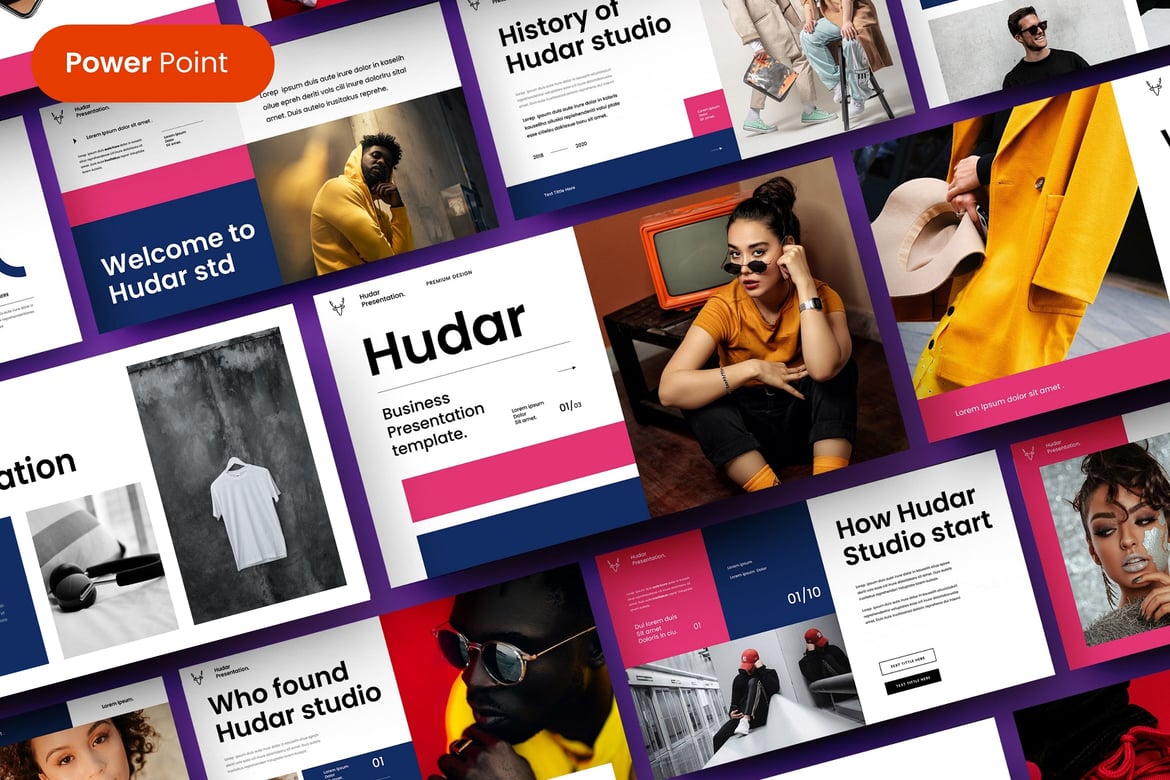 Hudar – Template PowerPoint Bisnis Modern