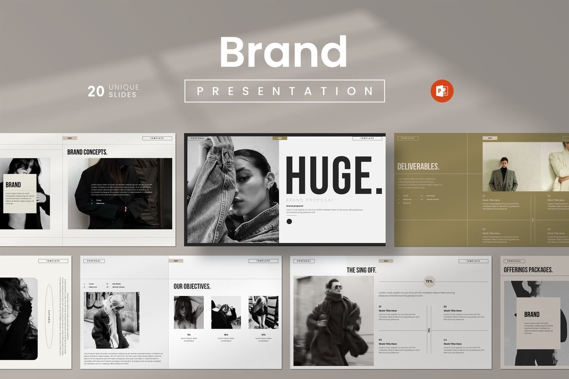 Template PowerPoint Proposal untuk Brand Besar yang Menarik