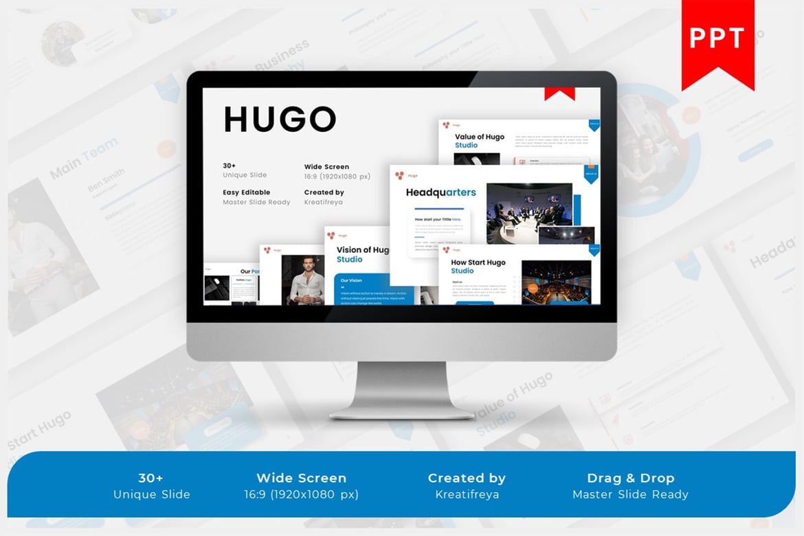 HUGO - Template Presentasi PowerPoint Profesional