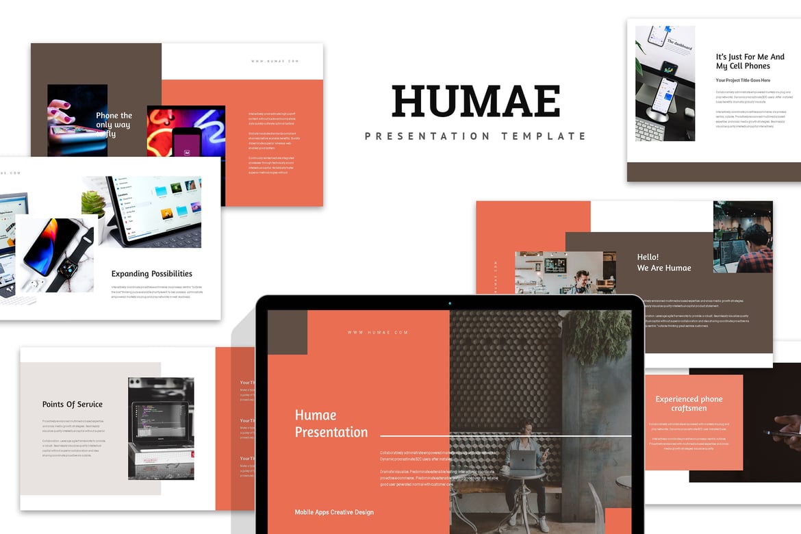 Humae: Template Presentasi PowerPoint untuk Aplikasi Mobile yang Menarik