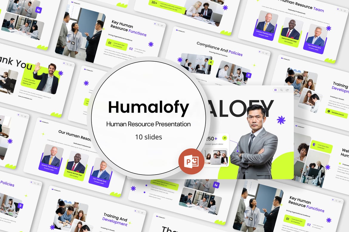 Humalofy - Template PowerPoint Sumber Daya Manusia yang Menakjubkan
