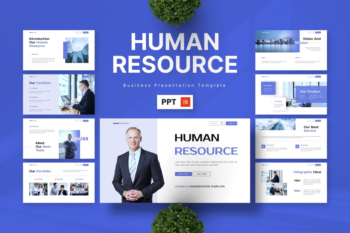 Template Presentasi PowerPoint Sumber Daya Manusia yang Menarik