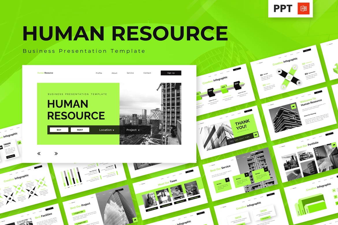 Template PowerPoint Sumber Daya Manusia untuk Presentasi Bisnis yang Menarik