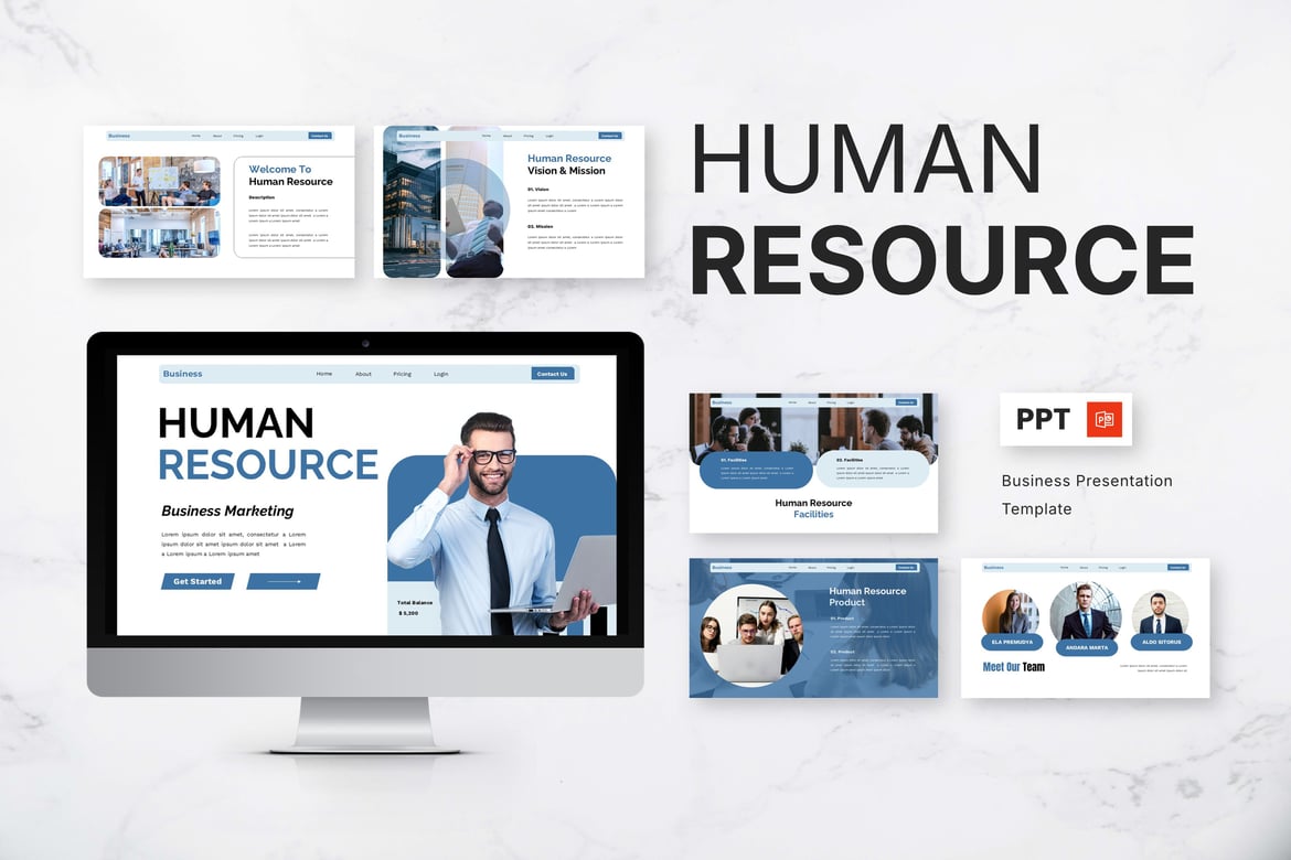 Template Presentasi PowerPoint Sumber Daya Manusia yang Profesional dan Menarik