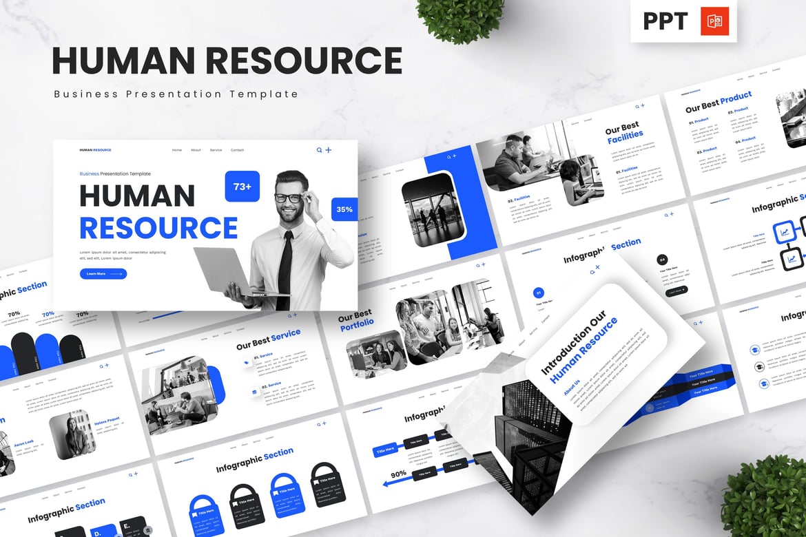 Template Powerpoint Sumber Daya Manusia untuk Bisnis yang Menarik