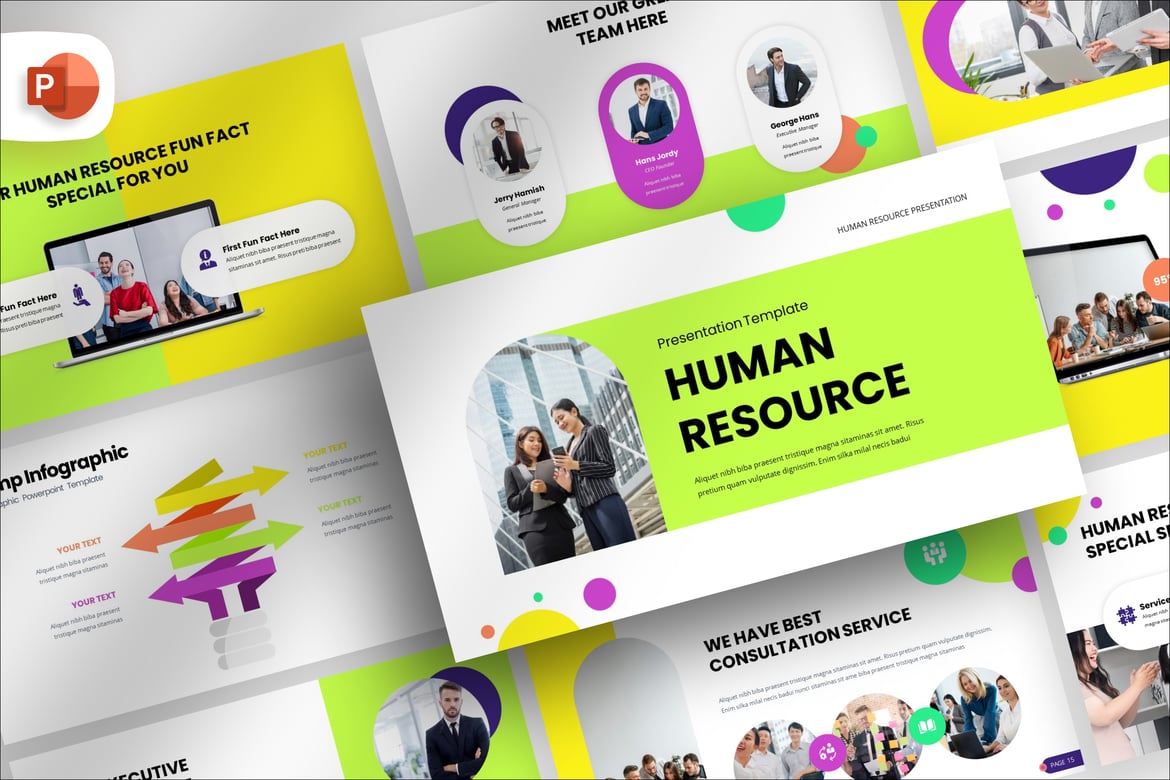 Template Presentasi PowerPoint Sumber Daya Manusia yang Menarik