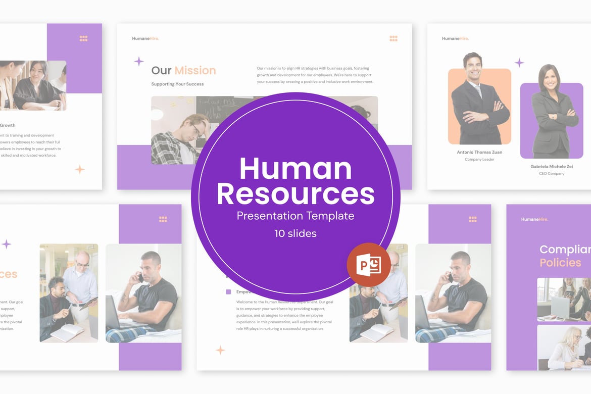 Template Presentasi PowerPoint Sumber Daya Manusia yang Menarik