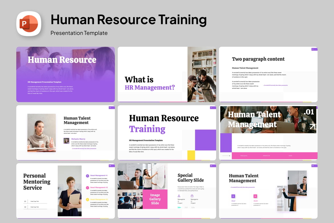 Template PowerPoint Pelatihan Sumber Daya Manusia Modern