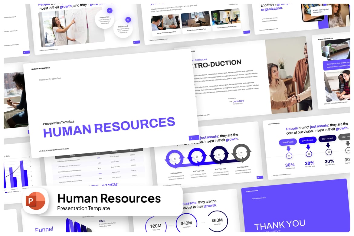 Template PowerPoint Sumber Daya Manusia yang Profesional dan Menarik