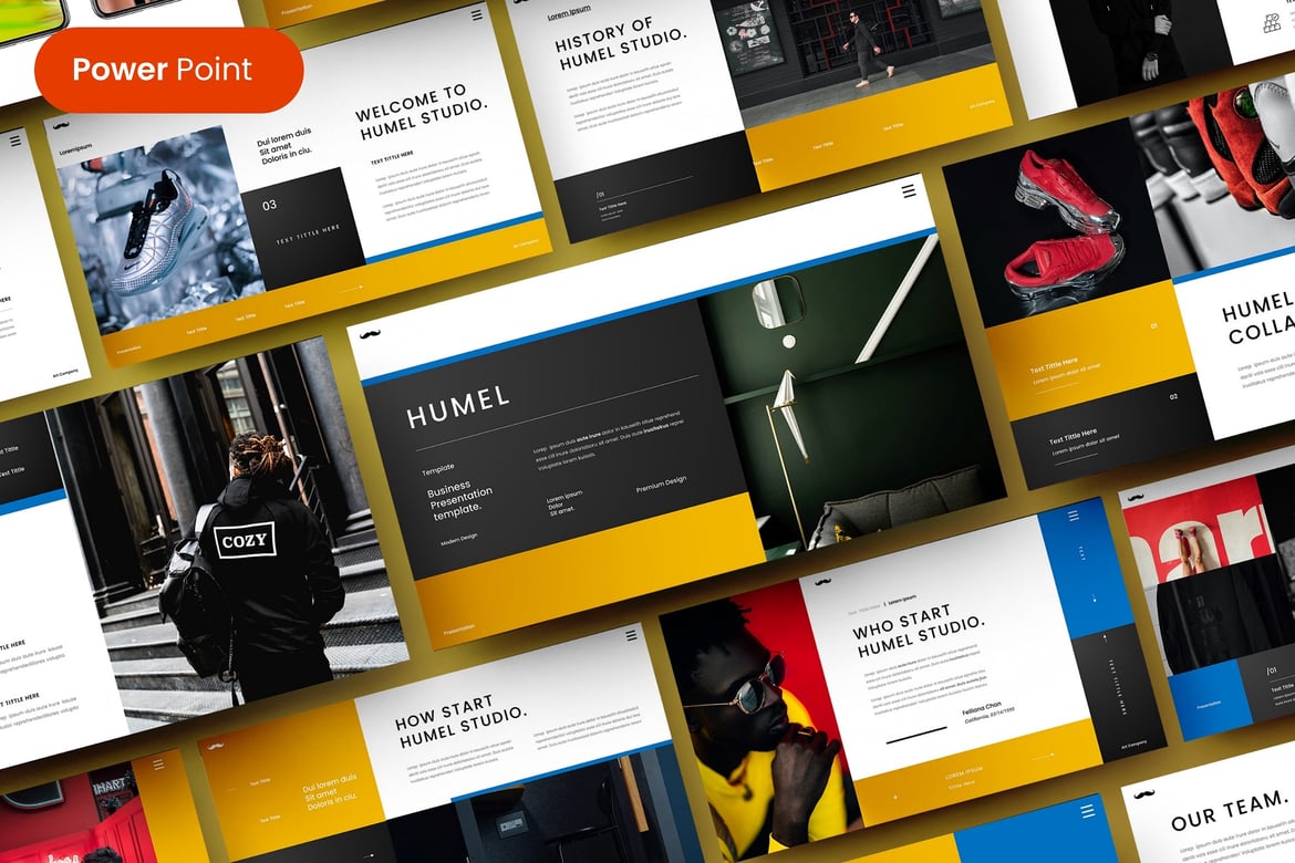 Template PowerPoint Humel - Solusi Presentasi Bisnis Anda