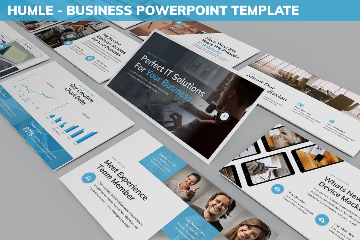 Humle - Template Powerpoint Bisnis yang Modern dan Fleksibel