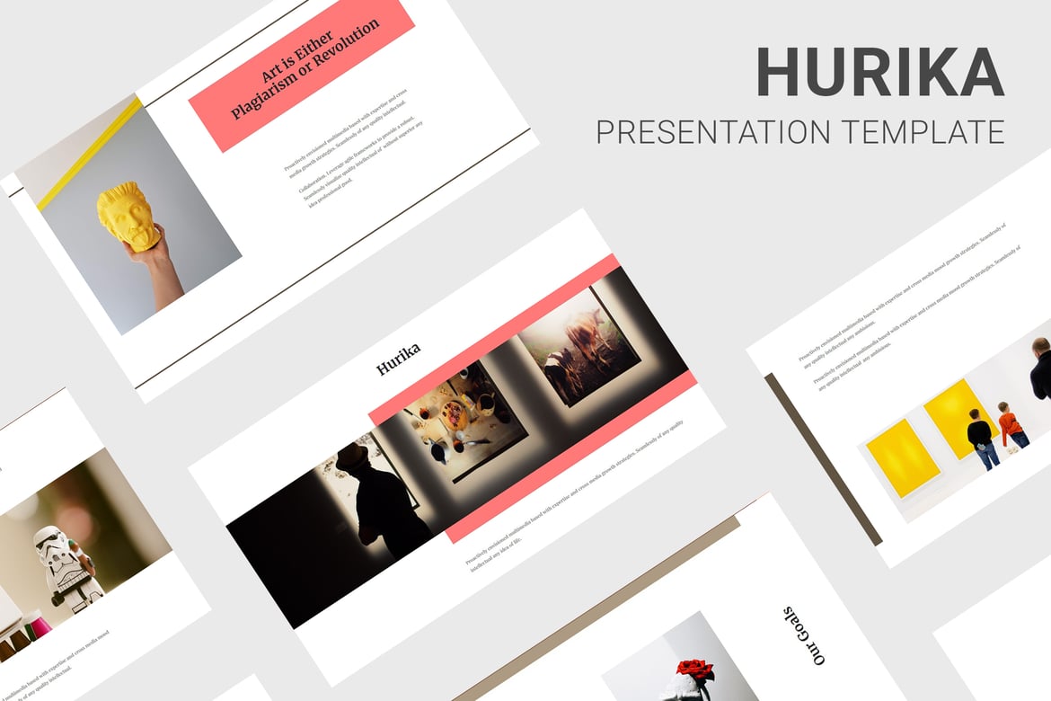 Hurika - Template Powerpoint Galeri Seni yang Menarik
