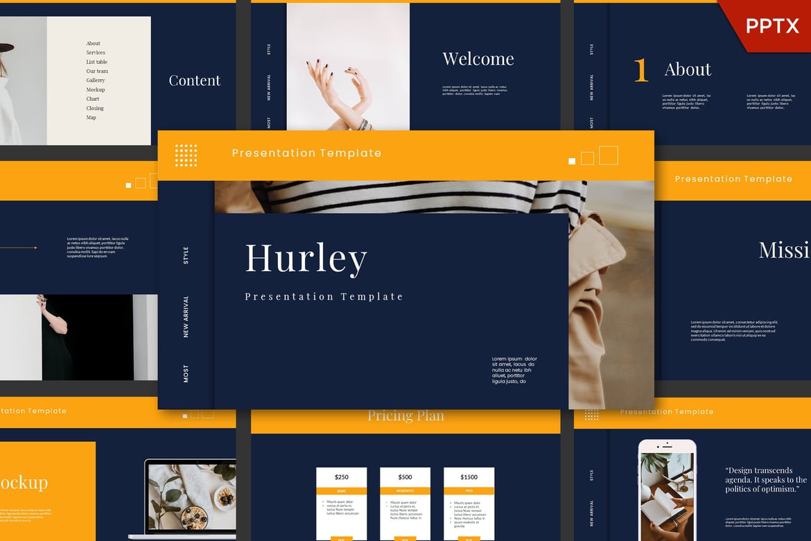 Template PowerPoint Hurley yang Menarik dan Profesional