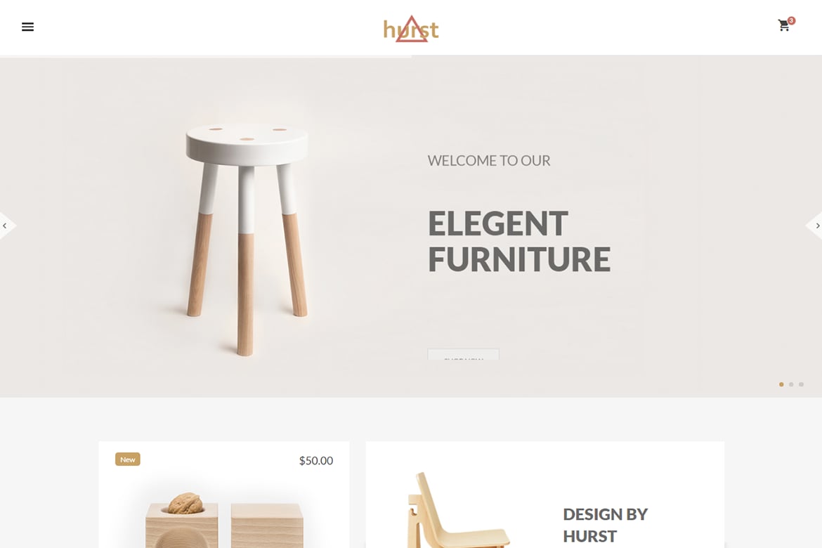 Hurst - Template Website Furniture eCommerce yang Elegan dan Responsif