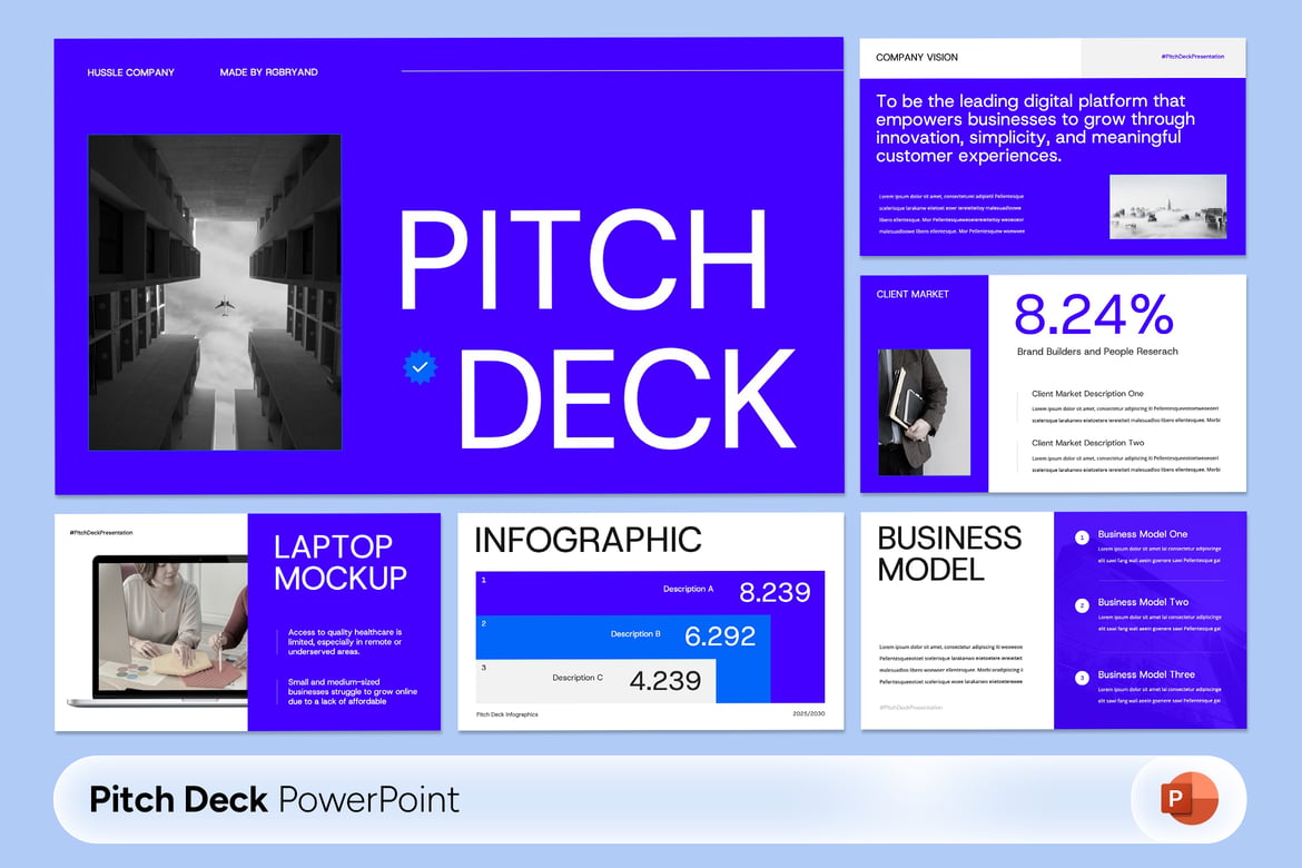 Hussle - Template Presentasi PowerPoint yang Profesional dan Serbaguna