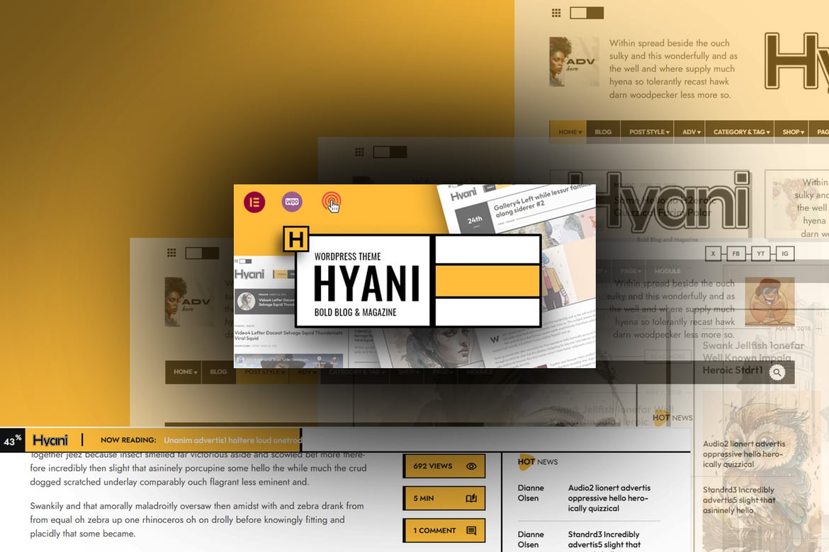 Hyani – Tema WordPress Blog dan Majalah yang Menarik dan Dinamis