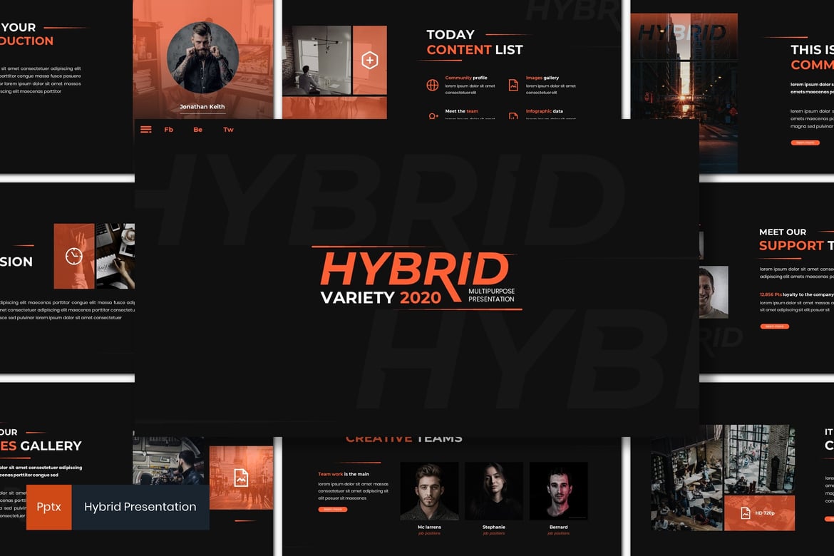 Template Presentasi PowerPoint Hybrid: Kreatif dan Minimalis untuk Segala Keperluan