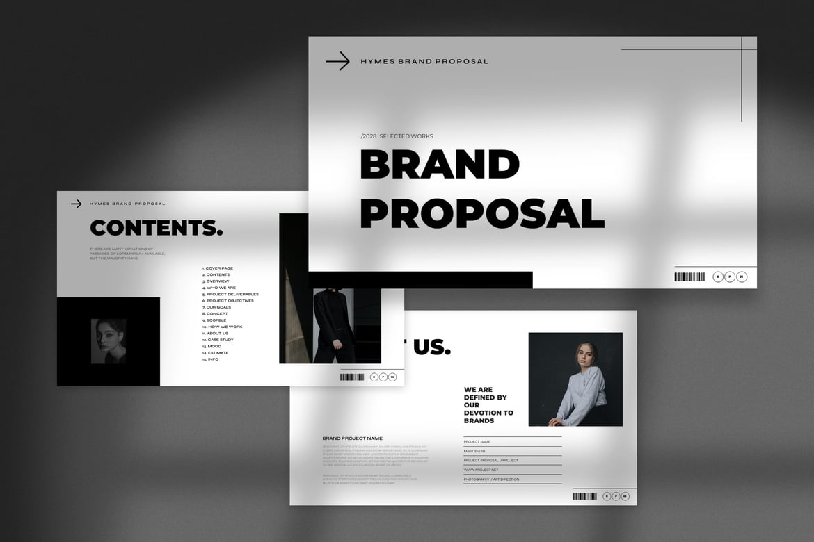 Hymes - Template PowerPoint Proposal Merek yang Elegan