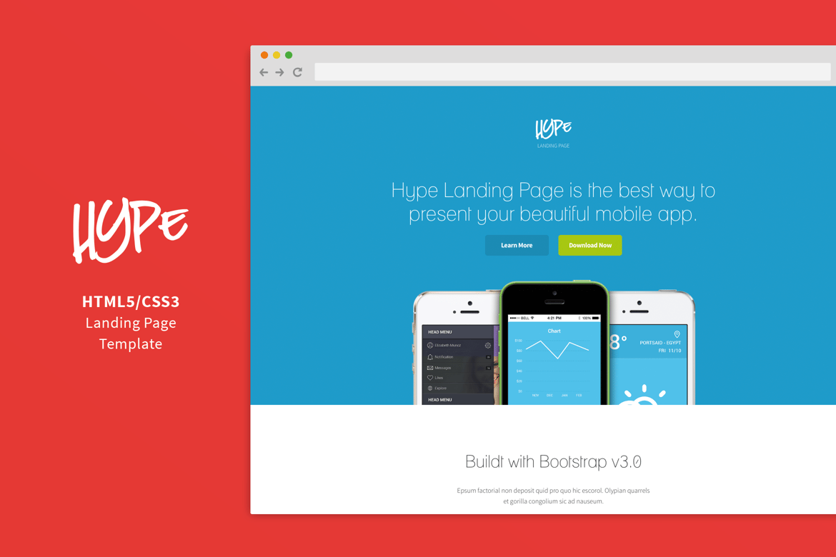 Hype - Template Website Landing Page yang Menakjubkan untuk Aplikasi Anda
