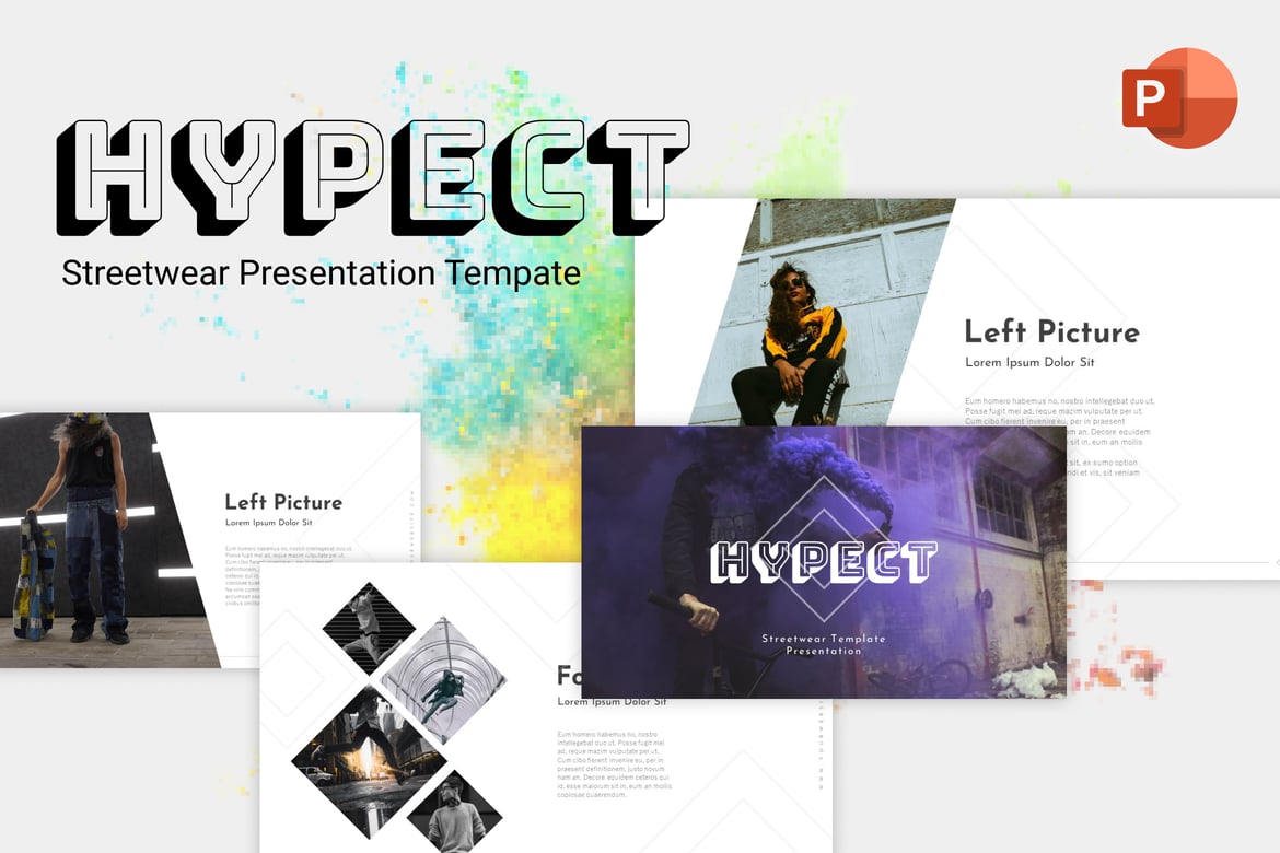 Template PowerPoint Fashion Hypect yang Kreatif dan Menarik