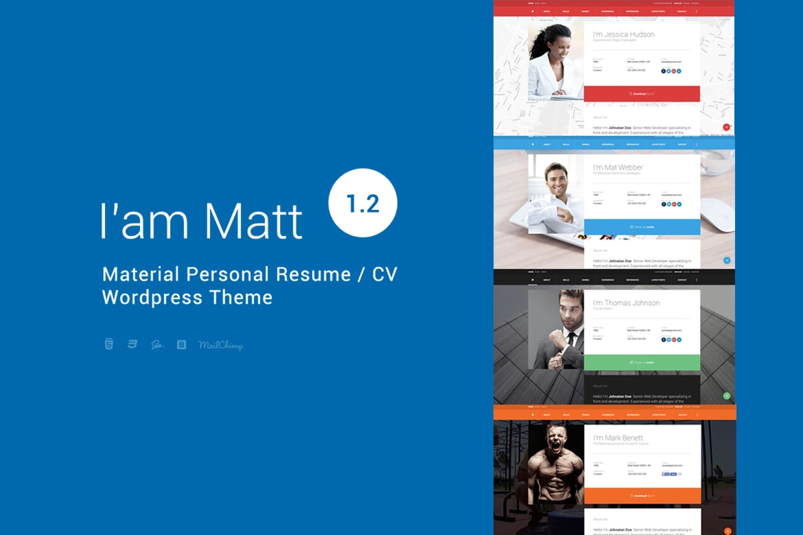 I am Mat - Tema WordPress Pribadi dengan Desain Material