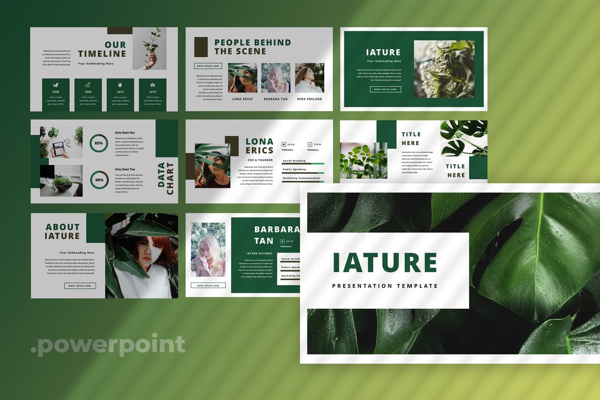 Iature - Template Powerpoint Modern dan Kreatif