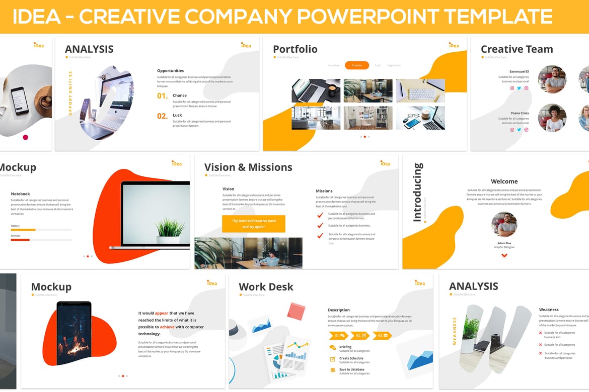 Template PowerPoint Kreatif iDea untuk Presentasi Bisnis Anda