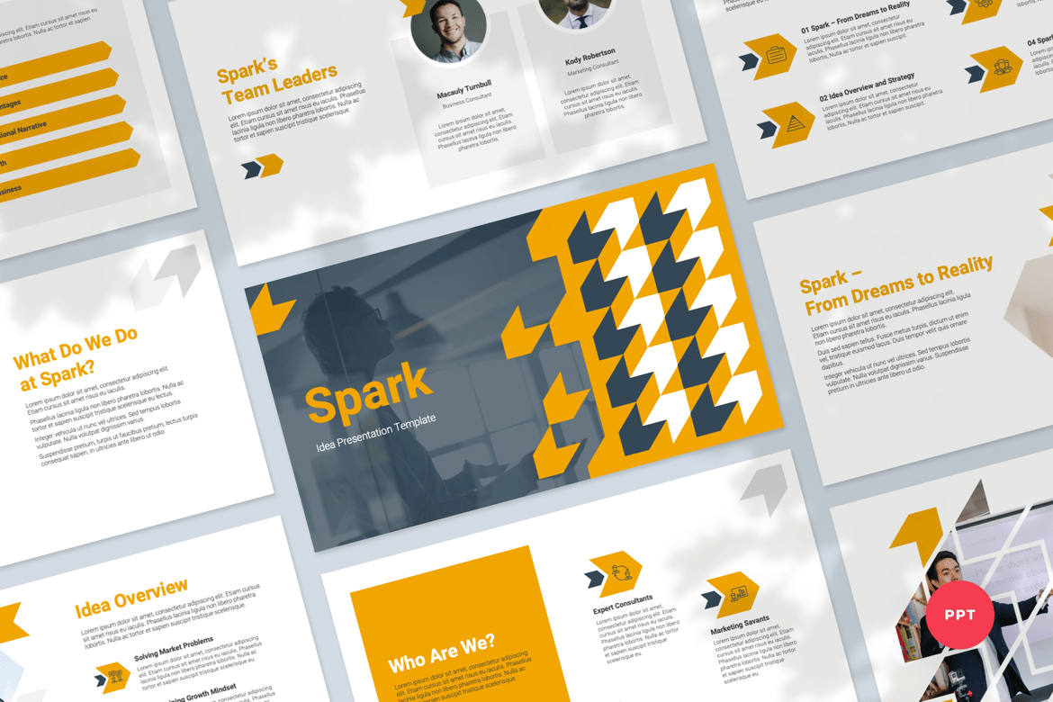 Template Presentasi PowerPoint Spark yang Modern dan Profesional