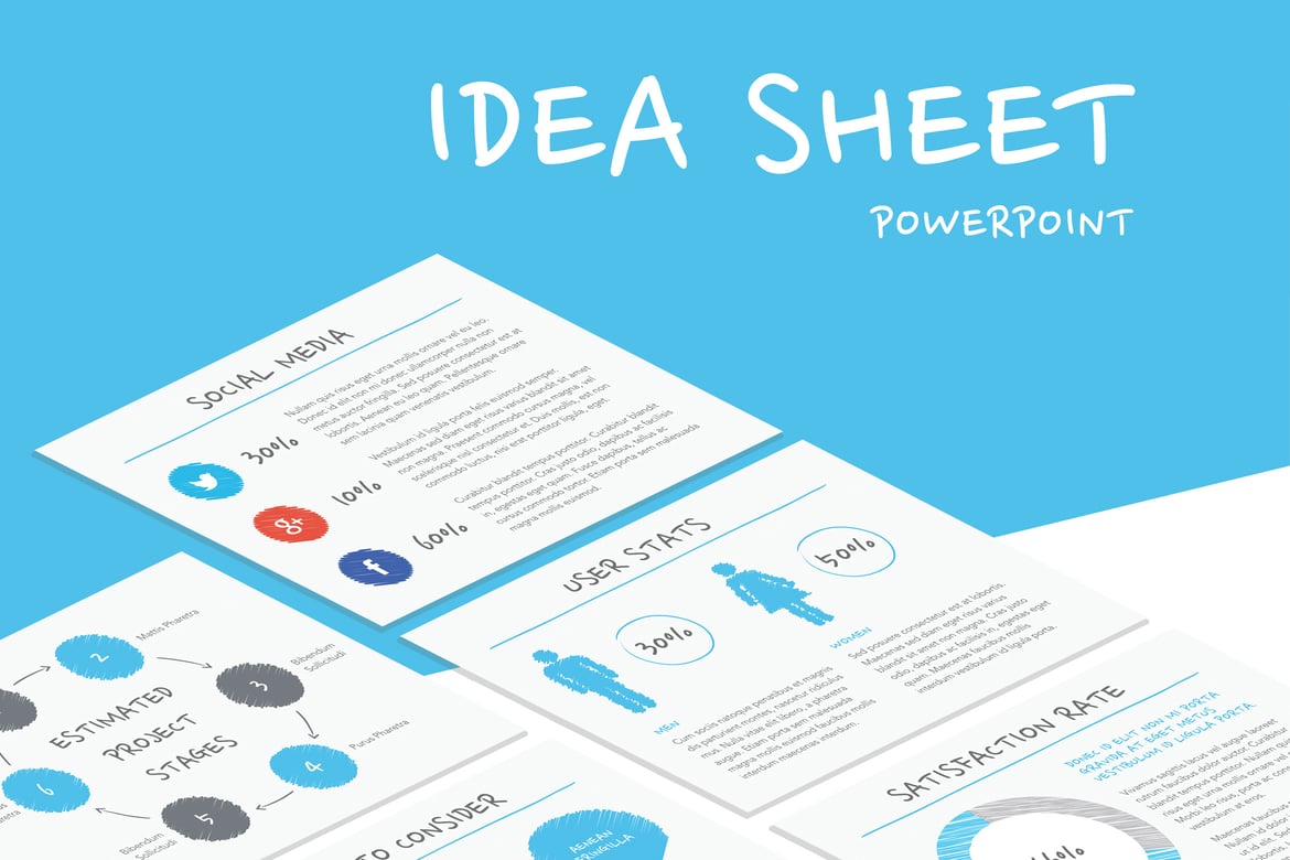 Template PowerPoint Ide Kreatif untuk Presentasi Profesional