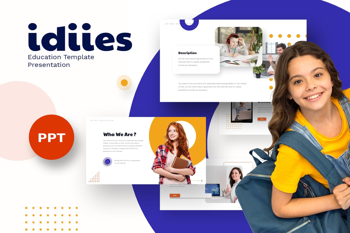 Template PowerPoint Idiies - Presentasi Profesional dengan Desain Modern