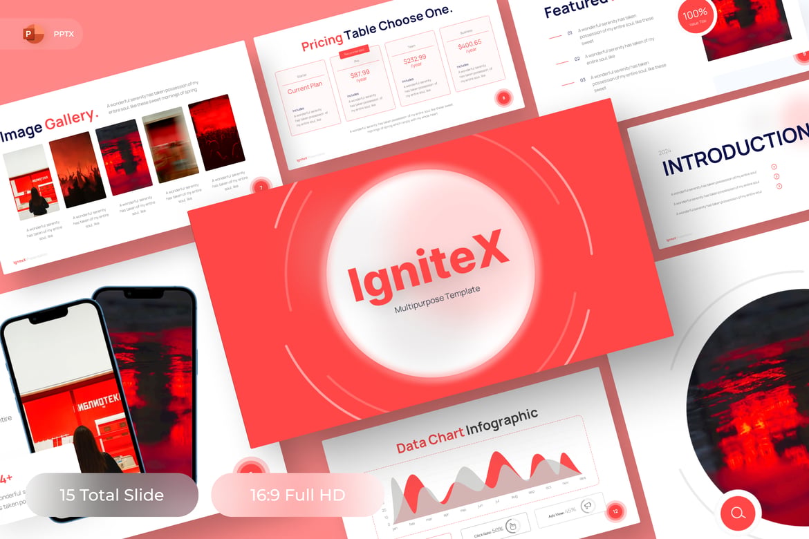 IgniteX - Template PowerPoint Serbaguna untuk Presentasi Sukses
