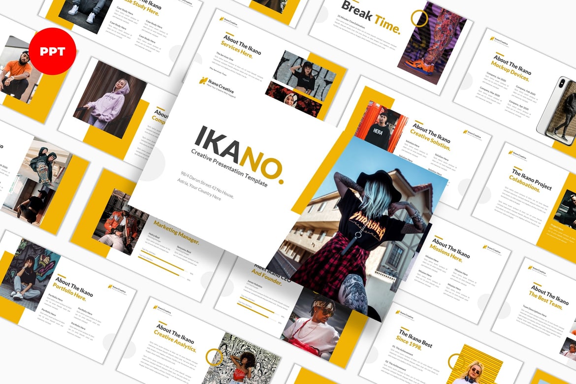 Template PowerPoint Ikano Creative - Solusi Presentasi Bisnis Anda