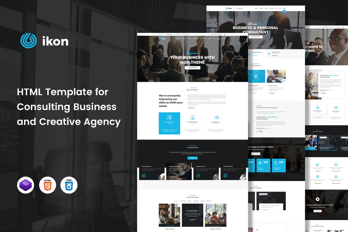 Ikon - Template Website Konsultasi Bisnis yang Modern dan Responsif