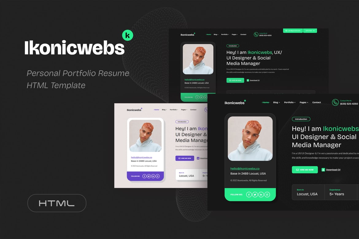 Ikonicwebs - Template Website Portofolio Pribadi yang Menakjubkan