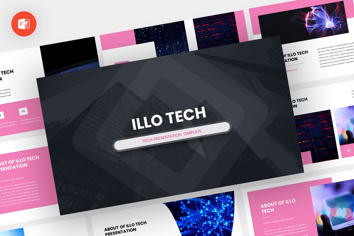 Template Presentasi PowerPoint Illo - Desain Teknologi Modern dan Profesional