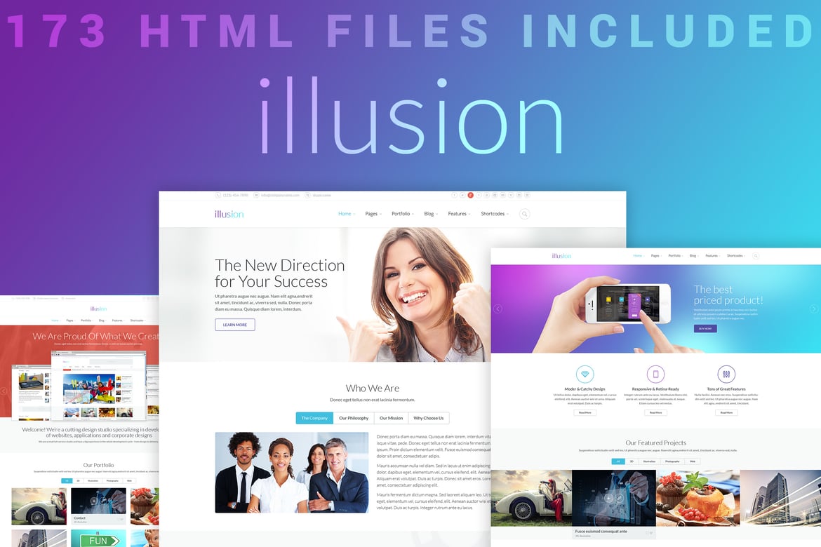 Illusion - Template Website HTML Premium Serbaguna