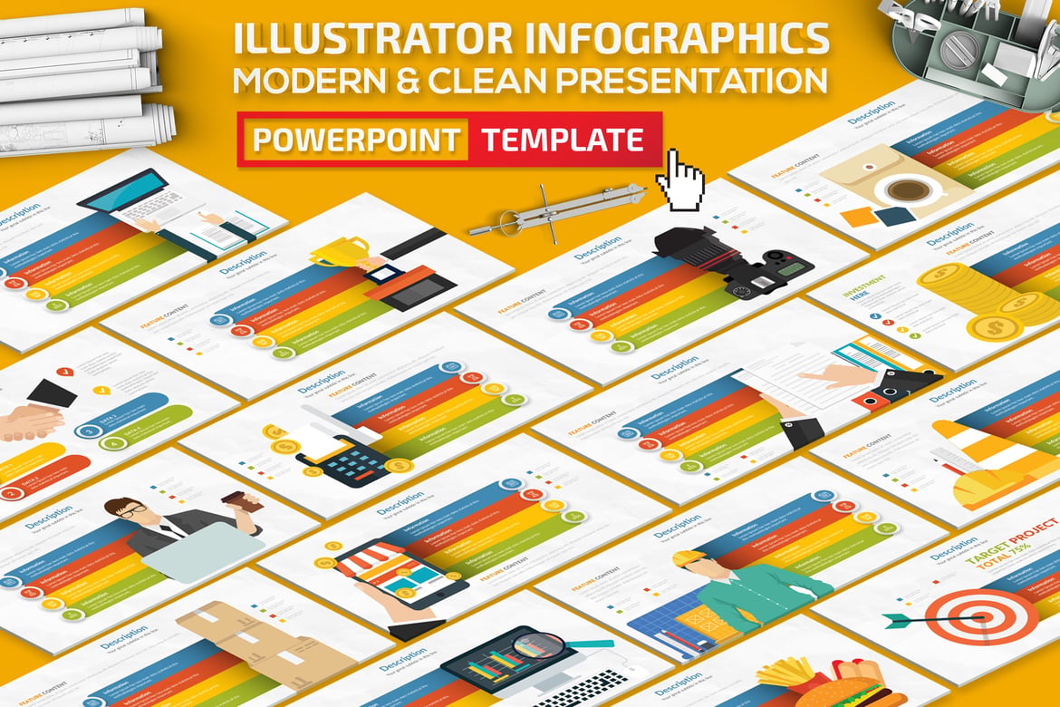 Template Presentasi PowerPoint Infografis yang Menarik