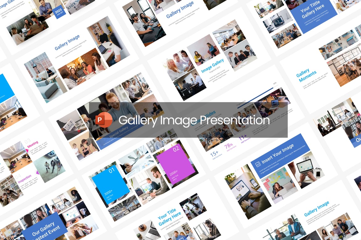 Template Presentasi PowerPoint Galeri Gambar Minimalis