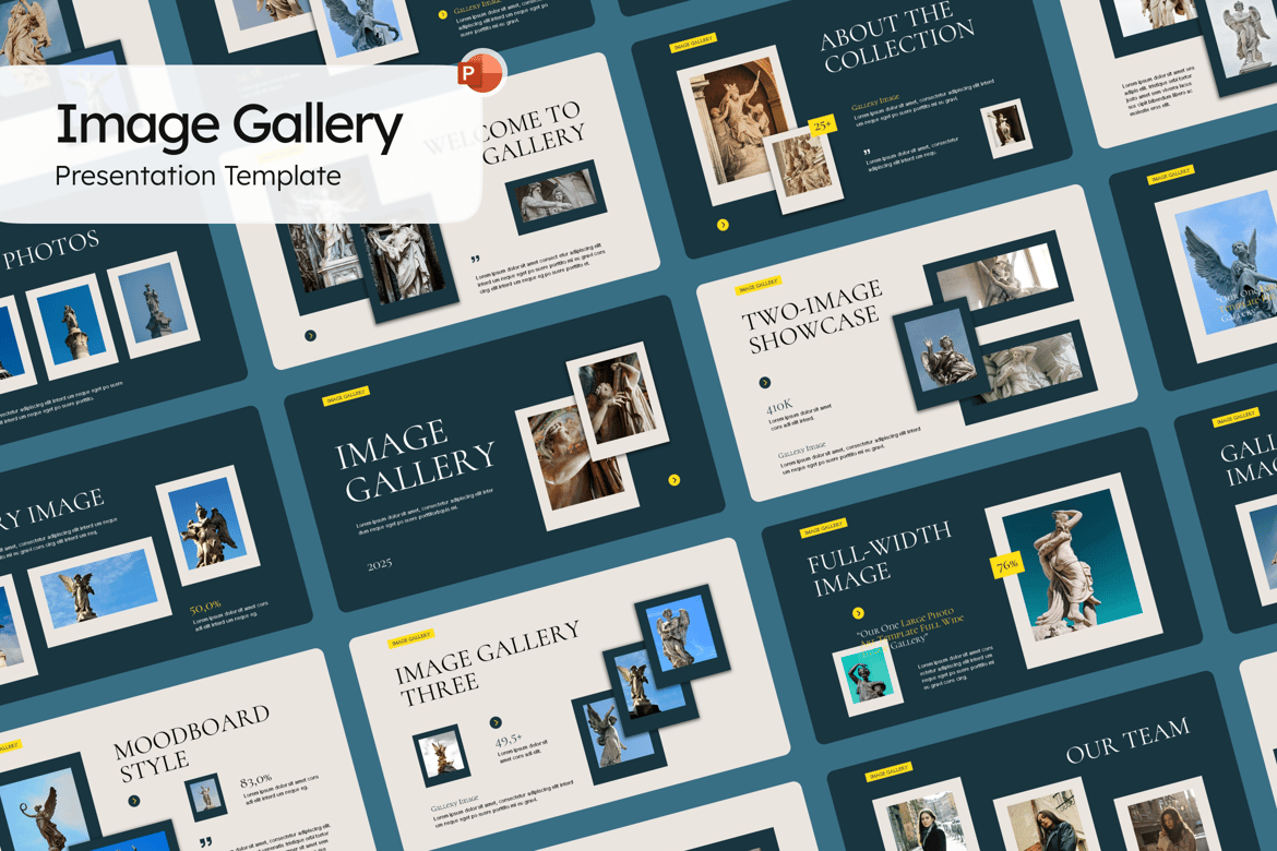 Template Presentasi PowerPoint Galeri Gambar yang Menawan