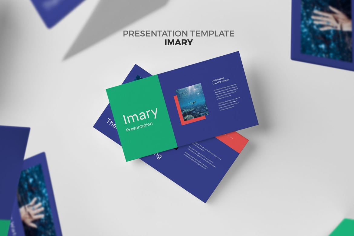 Template Presentasi PowerPoint Imary: Eksplorasi Bawah Laut yang Menarik
