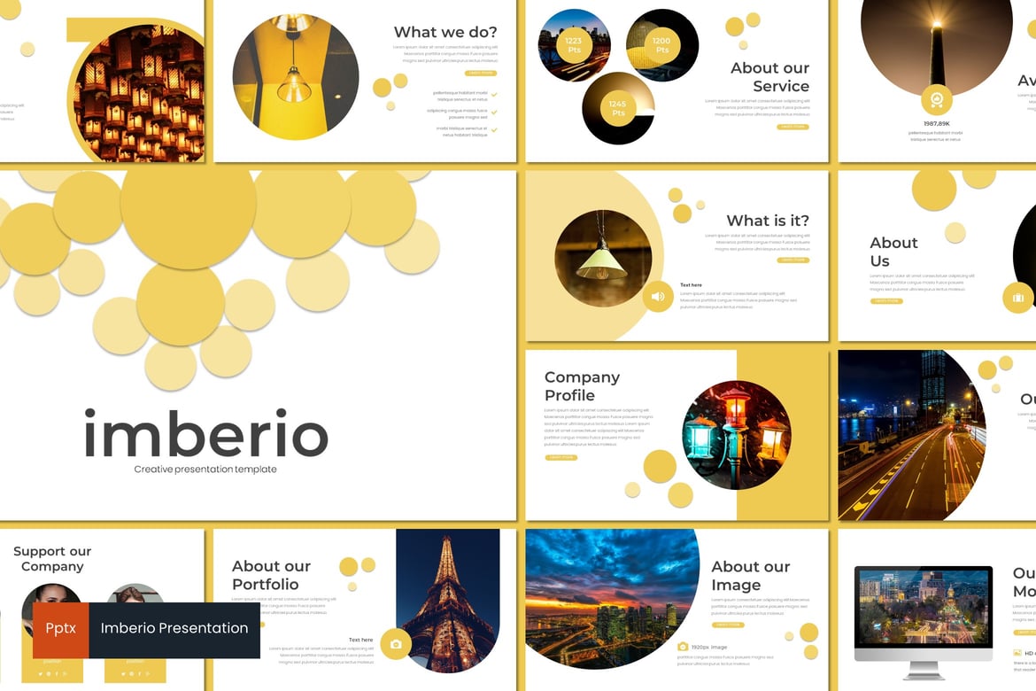 Imberio - Template PowerPoint Kreatif dan Minimalis
