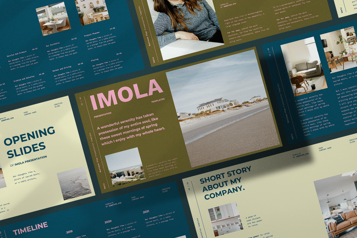 Template Presentasi Powerpoint Imola - Modern dan Minimalis