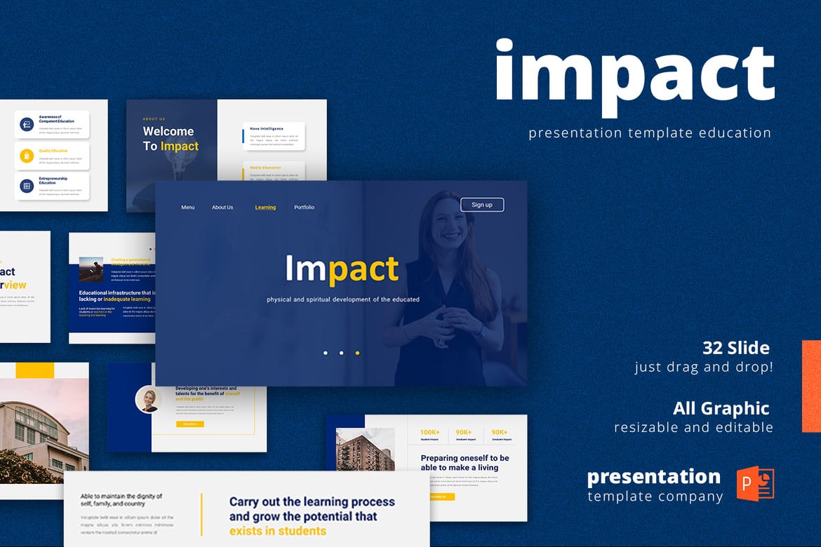 Template Powerpoint Pendidikan Impact: Solusi Kreatif untuk Presentasi Sekolah