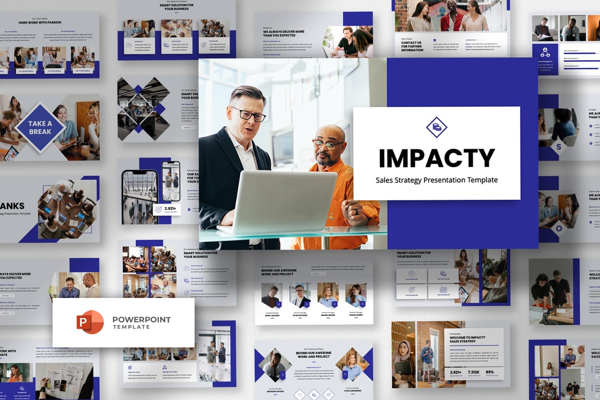 Impacty - Template PowerPoint Pemasaran dan Penjualan yang Efektif